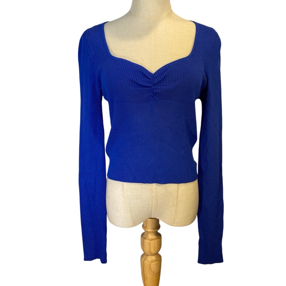 Love Tree Blue Knit Top